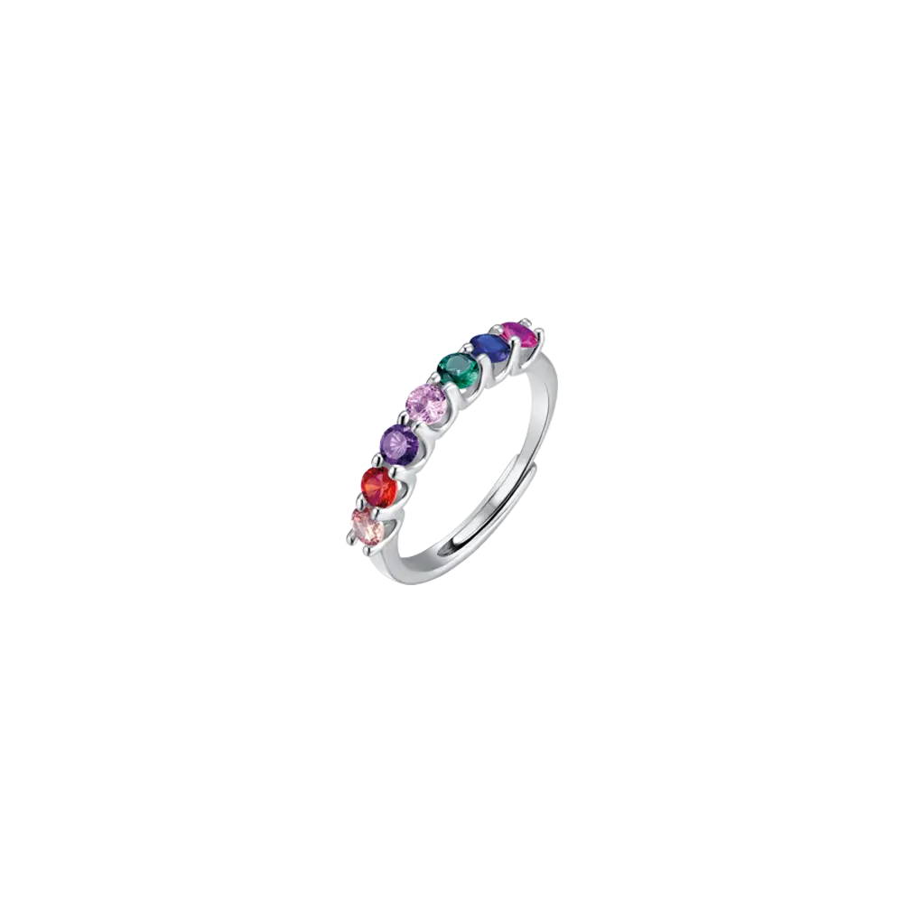 ANELLO IN ARGENTO CON ZIRCONI MULTICOLOR Melitea