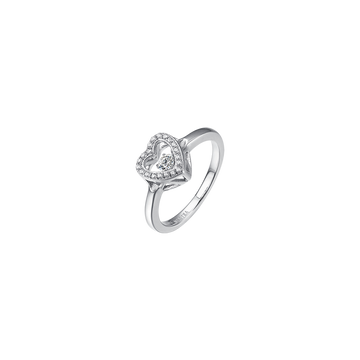 ANELLO IN ARGENTO CON PUNTO LUCE CUORE Melitea