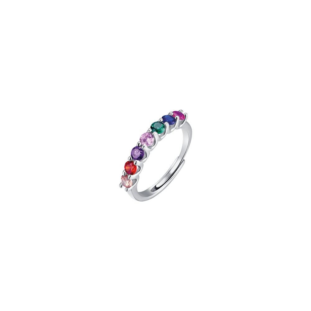 ANELLO IN ARGENTO CON ZIRCONI MULTICOLOR Melitea