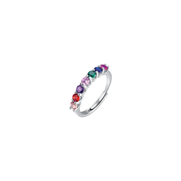 ANELLO IN ARGENTO CON ZIRCONI MULTICOLOR Melitea