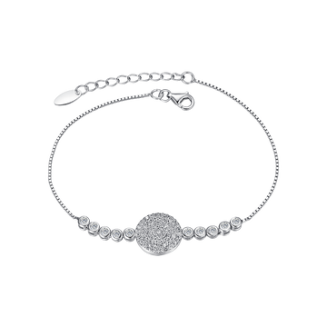 Bracciale in argento con zirconi tondo Melitea