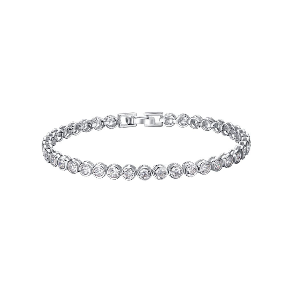 Bracciale tennis in argento con cristalli tondi Melitea