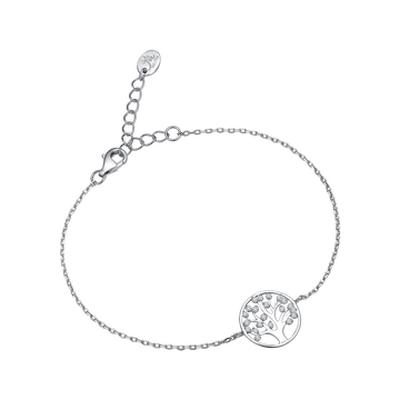 BRACCIALE IN ARGENTO CON ALBERO DELLA VITA E ZIRCONI BIANCHI Melitea