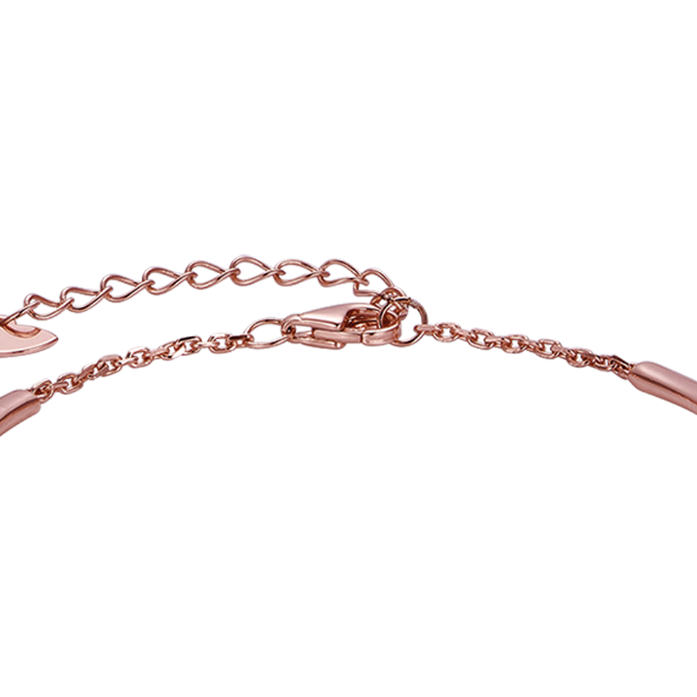 BRACCIALE IN ARGENTO META' ZIRCONI E META' LUCIDO IP ROSA Melitea