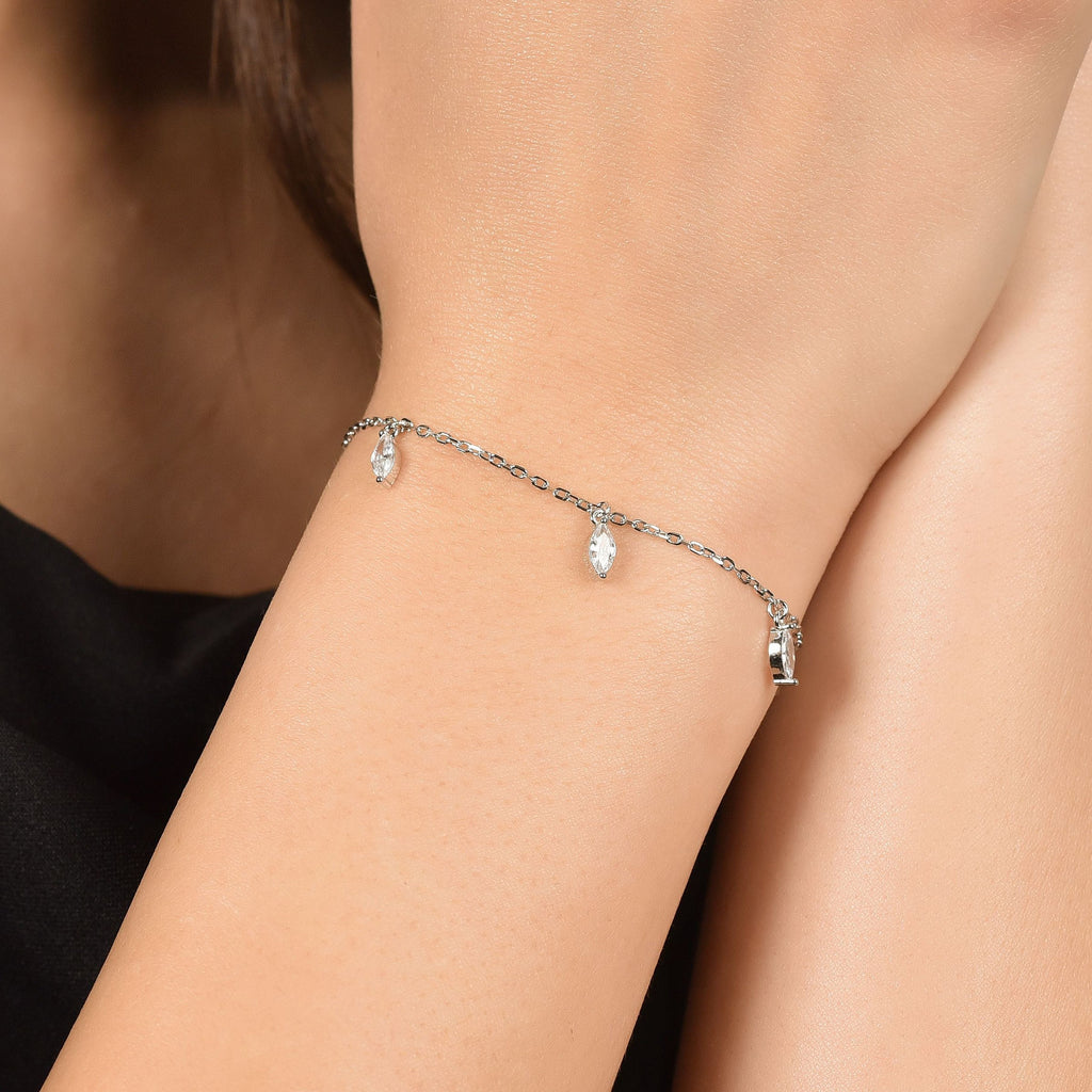 BRACCIALE IN ARGENTO CON ZIRCONI BIANCHI Melitea