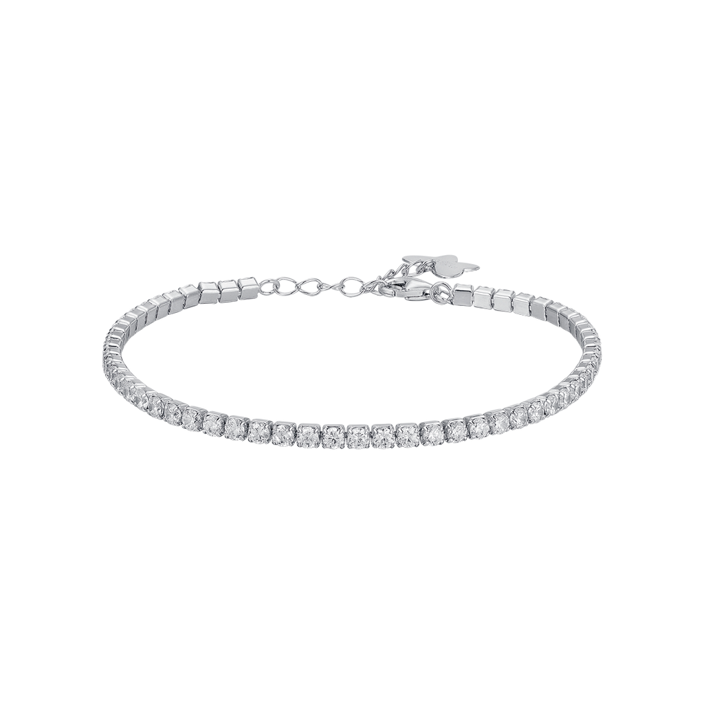 BRACCIALE TENNIS IN ARGENTO CON ZIRCONI BIANCHI Melitea