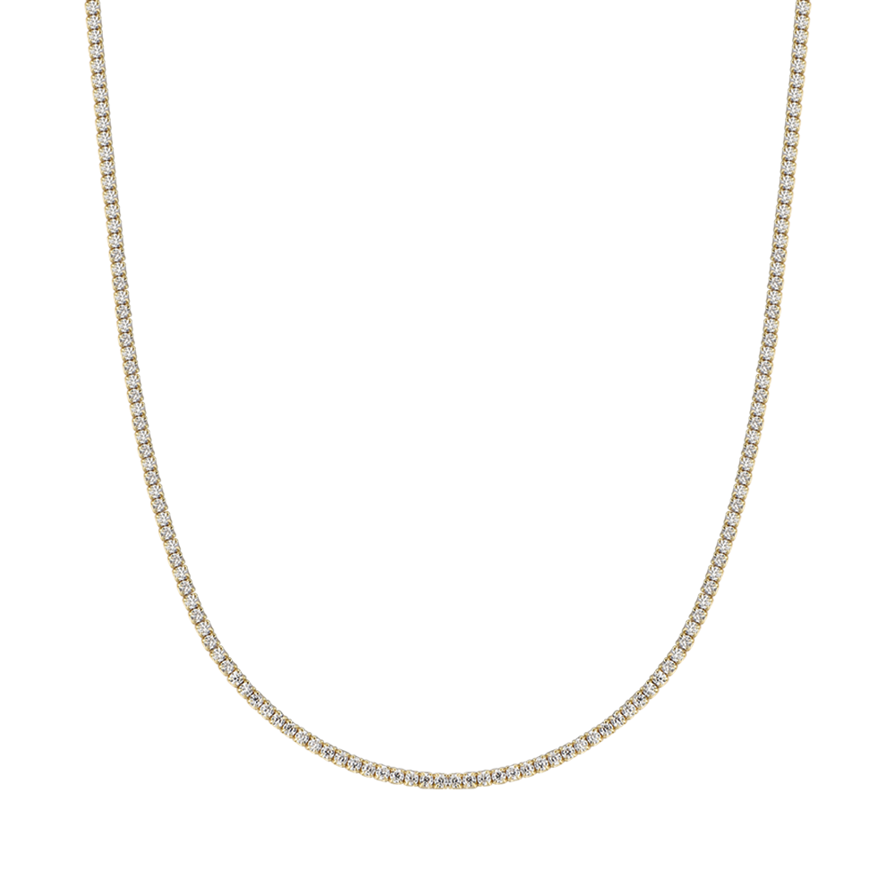 COLLANA TENNIS IN ARGENTO IP GOLD CON ZIRCONI BIANCHI Melitea