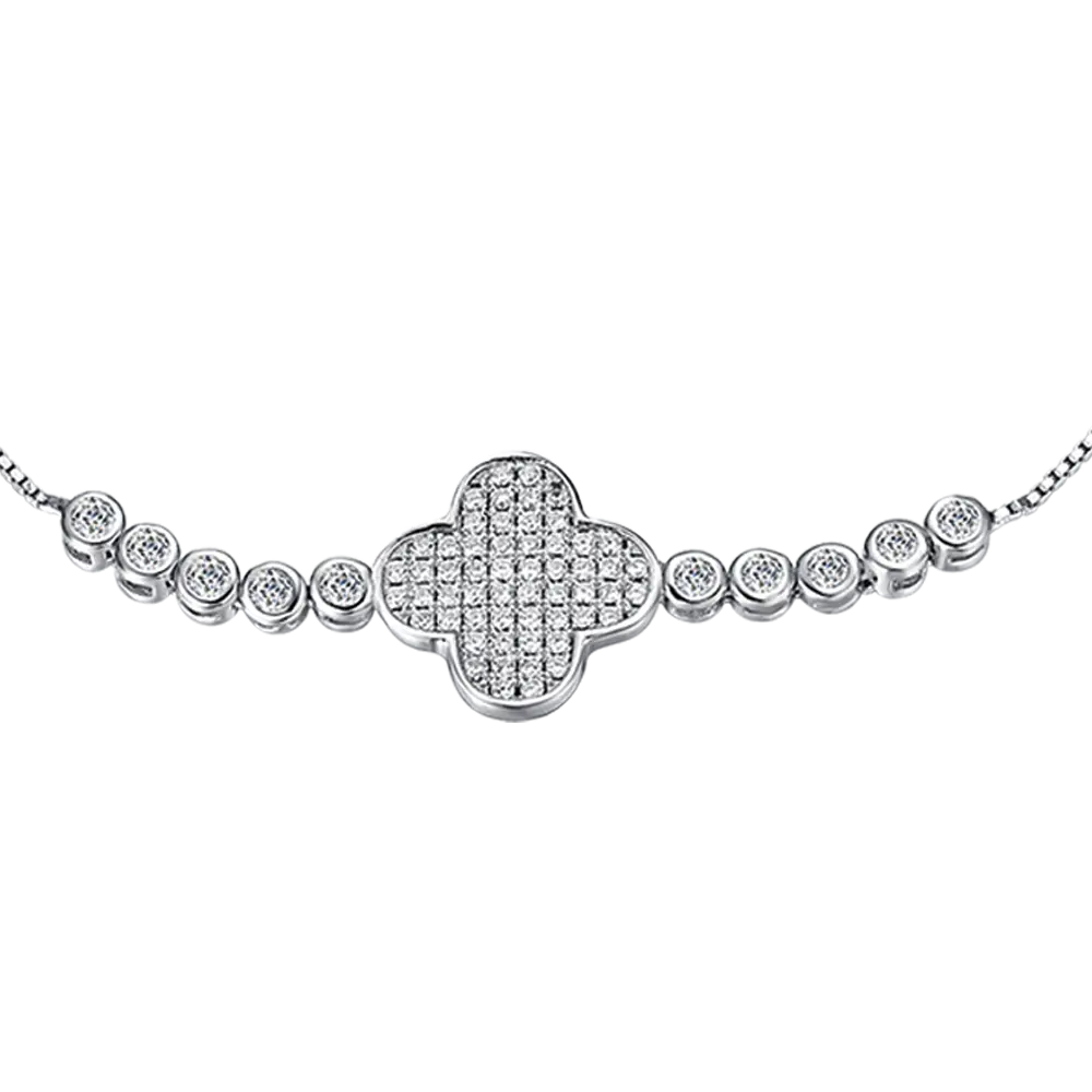 Silver bracelet with cubic zirconia Melitea