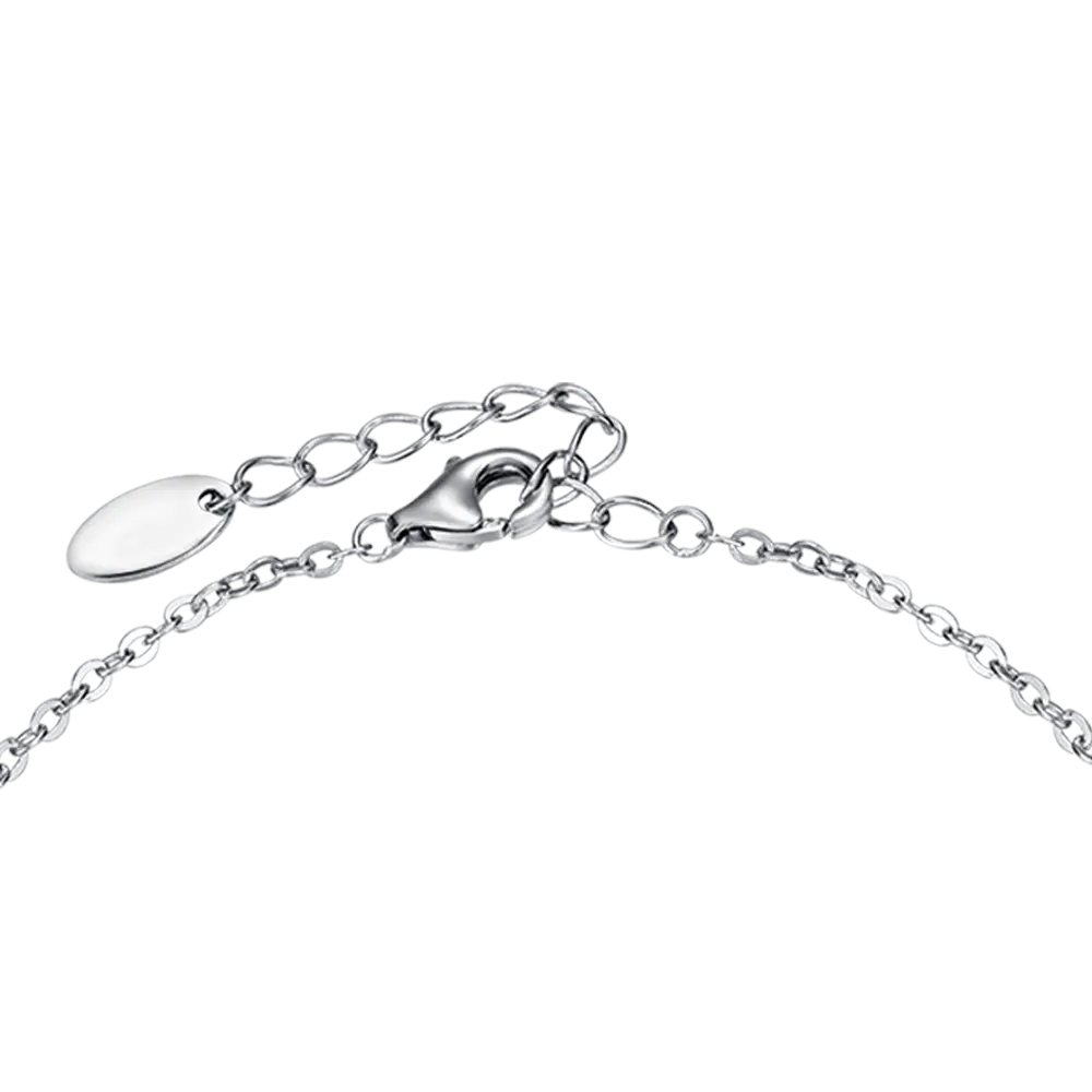 Silver bracelet with cubic zirconia and Melitea sphere