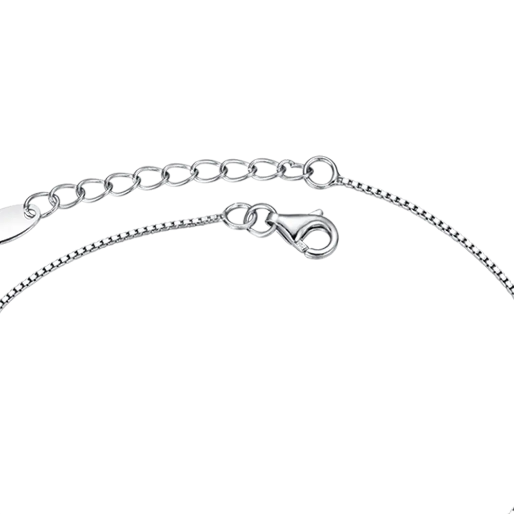 Silver bracelet with cubic zirconia round Melitea