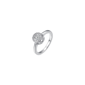 SILVER RING WITH ROUND LIGHT POINT Melitea