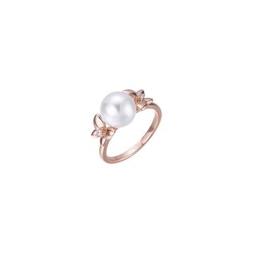 SILVER RING WITH PINK IP PEARL Melitea