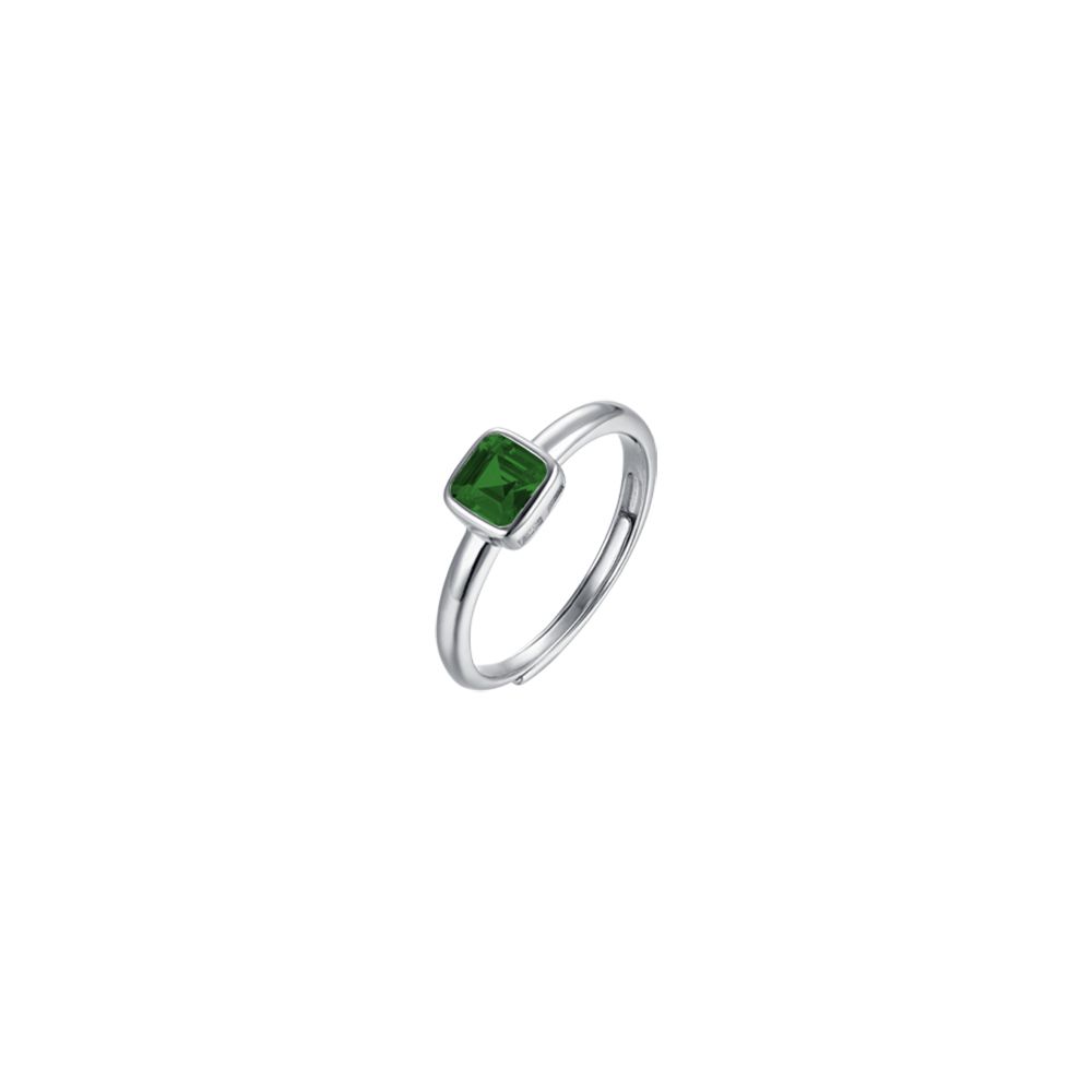 LADIES' RING IN SILVER WITH GREEN ZIRCON Melitea