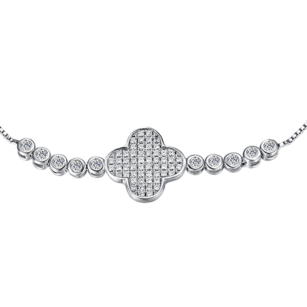 Silver bracelet with cubic zirconia Melitea