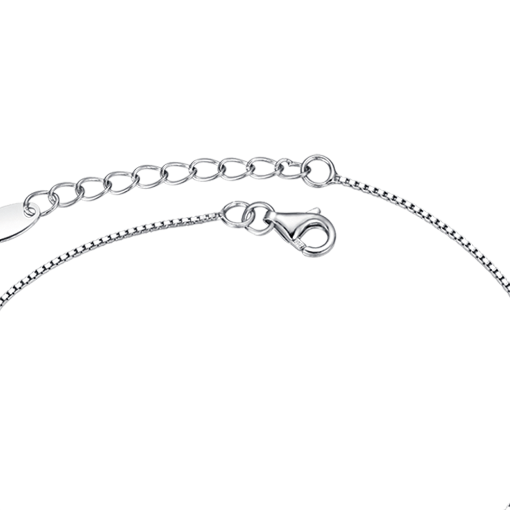 Silver bracelet with cubic zirconia round Melitea