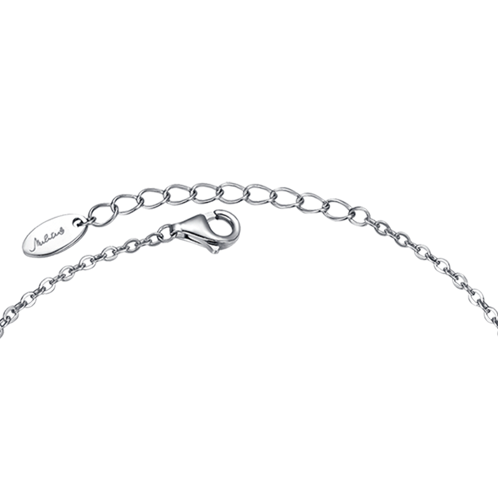 Silver bracelet with cubic zirconia hollow circle Melitea