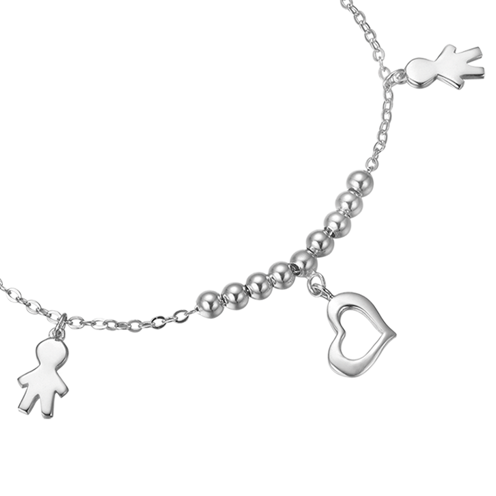 silver bracelet with pendants melitea