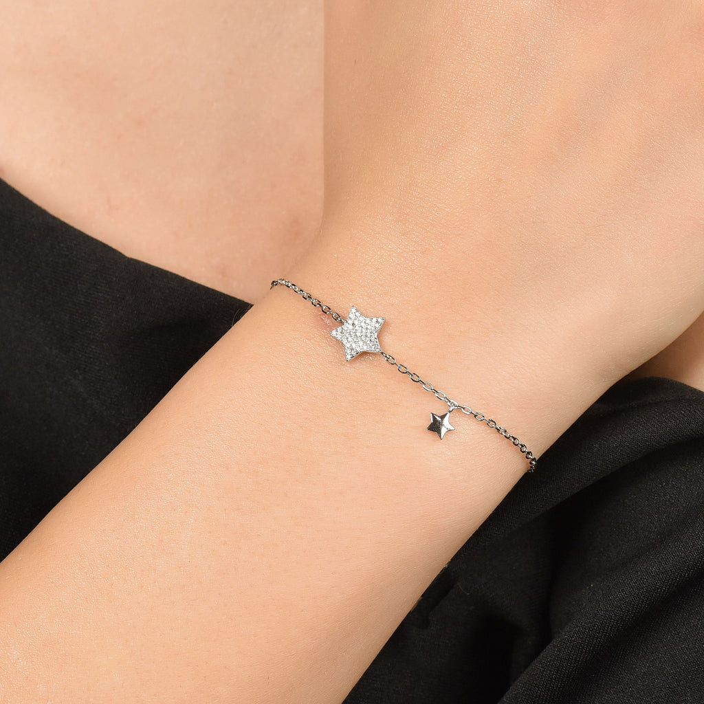 silver bracelet with star melitea