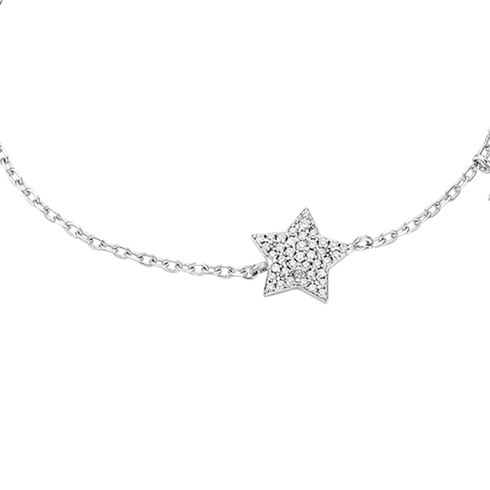 silver bracelet with star melitea