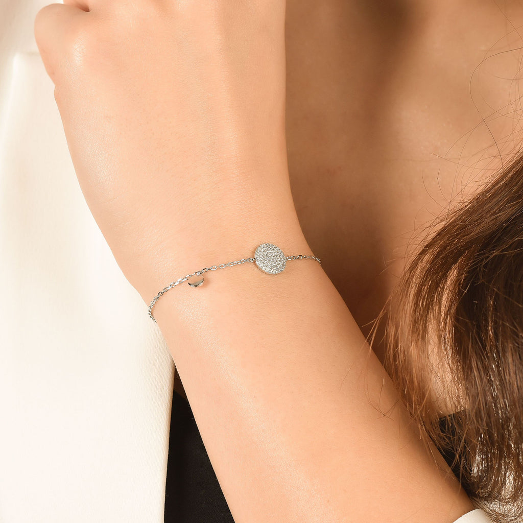 silver bracelet with circle melitea