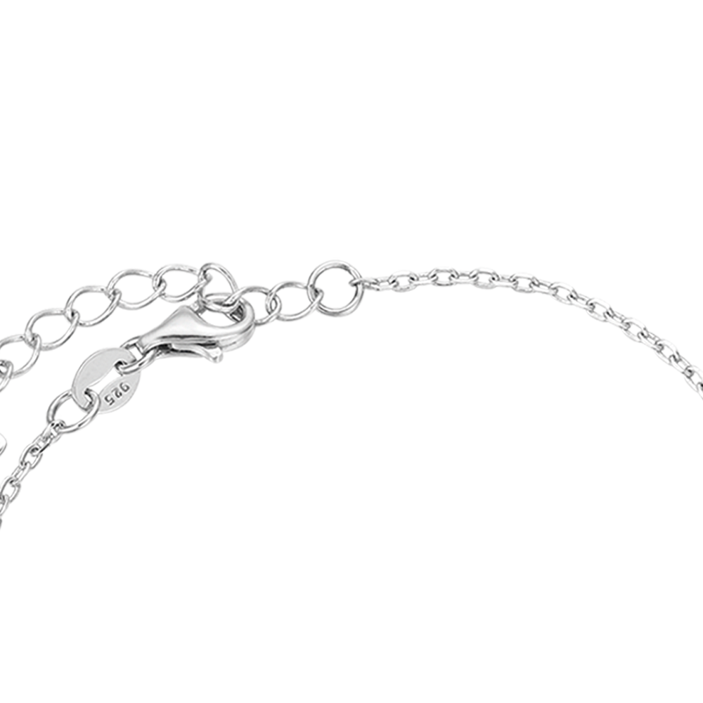 SILVER BRACELET WITH HEART AND INFINITE Melitea