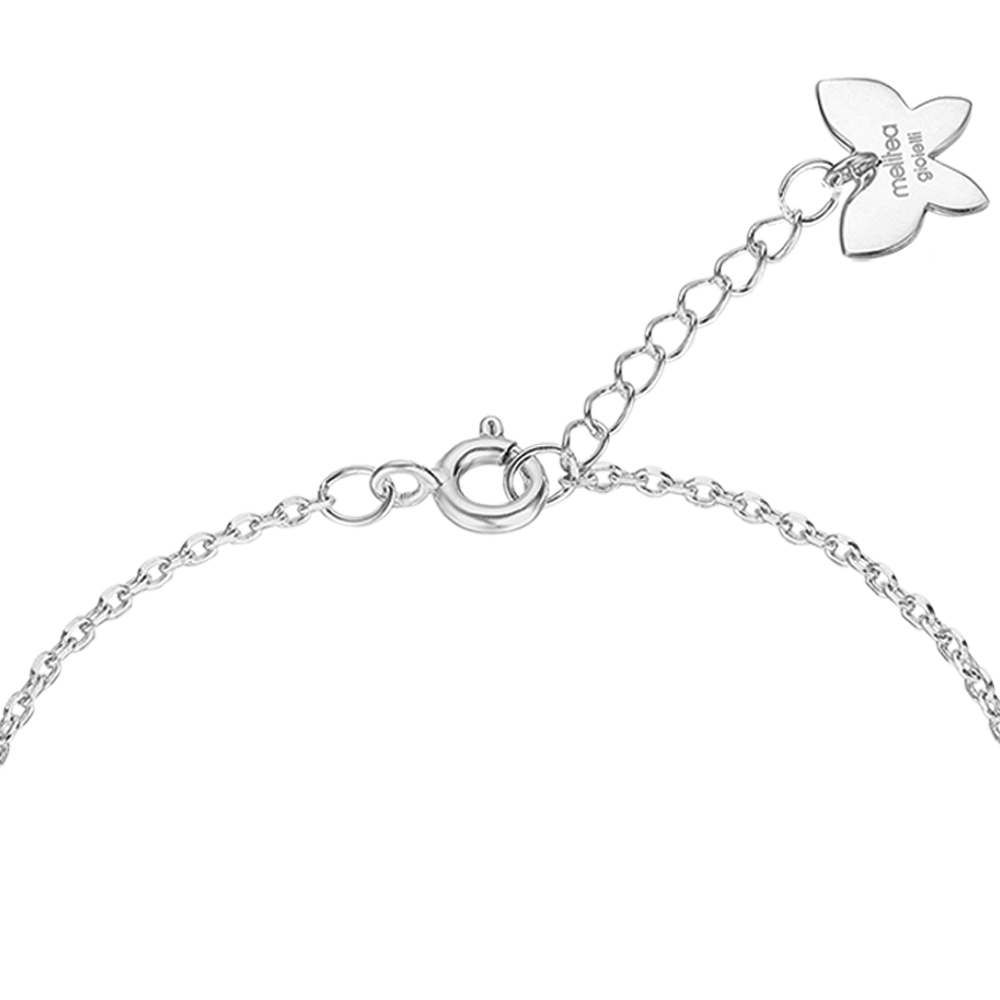 SILVER BRACELET WITH MOON WITH WHITE CRYSTALS Melitea