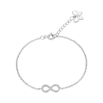 SILVER BRACELET WITH INFINITE WITH WHITE CRYSTALS Melitea