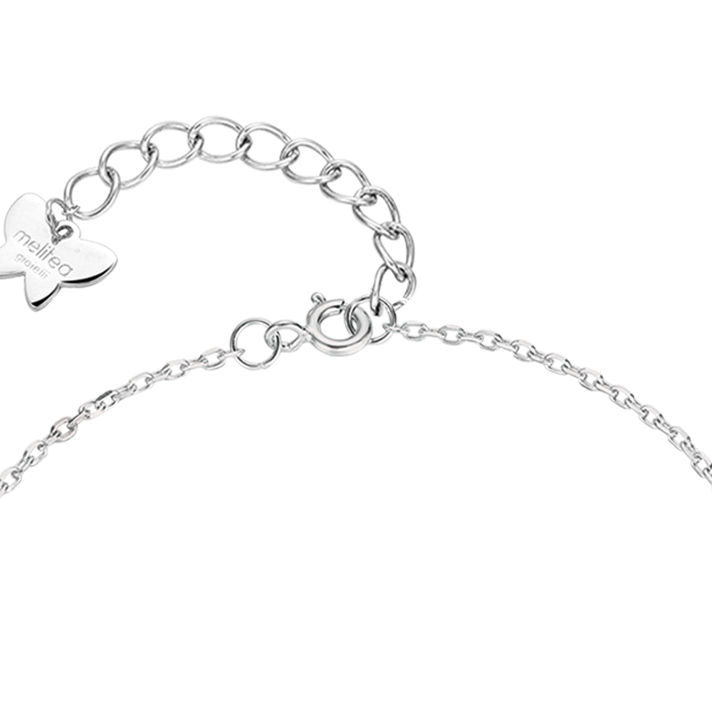 SILVER BRACELET WITH ARROW WITH WHITE CRYSTALS Melitea