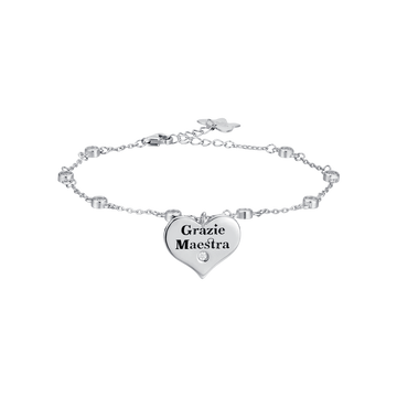 SILVER BRACELET WITH HEART THANKSGIVING MAESTRA Melitea