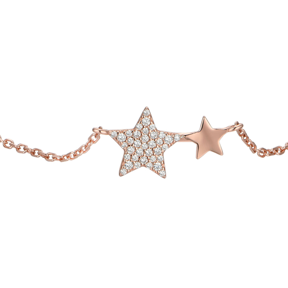 silver women's bracelet with stars melitea