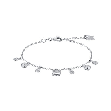 WOMAN'S SILVER BRACELET WITH WHITE ZIRCONES Melitea