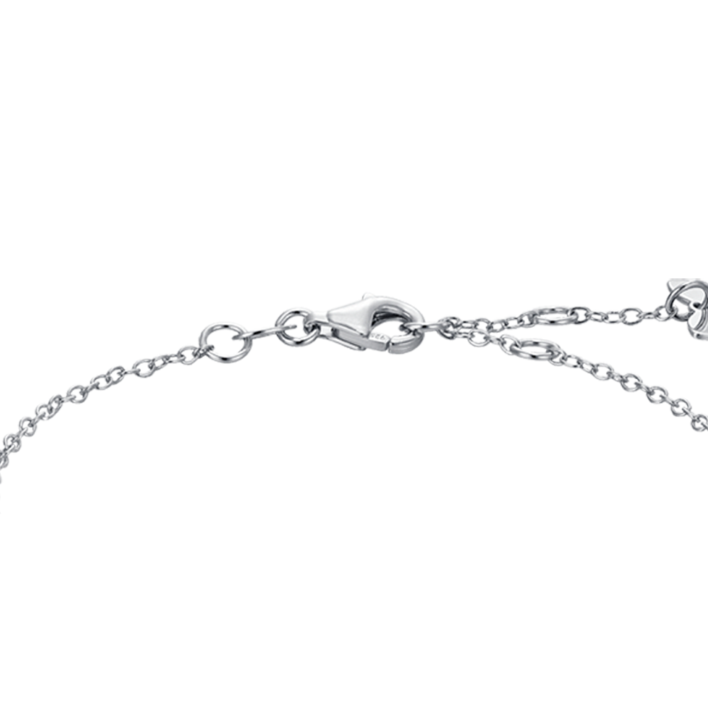 WOMAN'S SILVER BRACELET WITH WHITE ZIRCONES Melitea