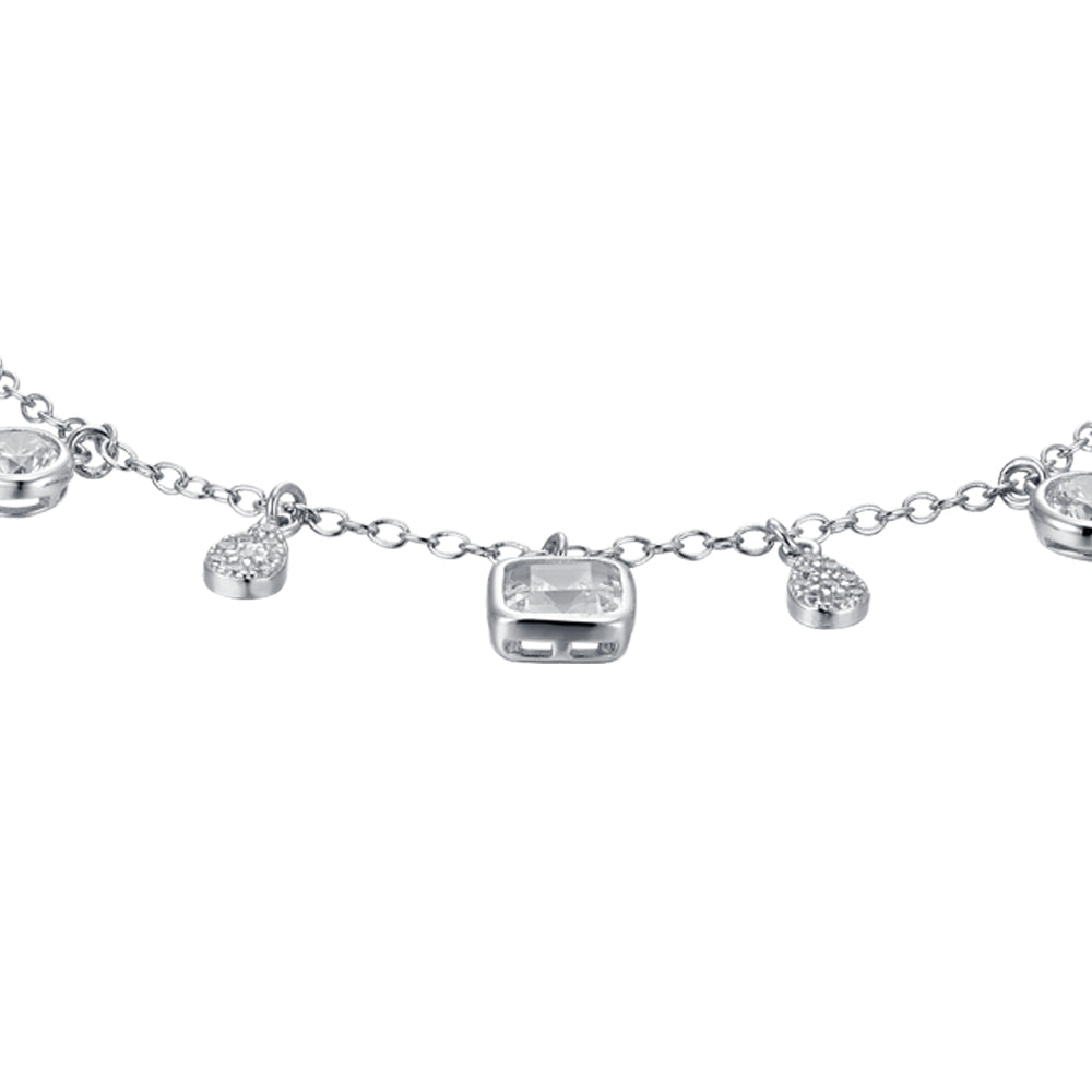 WOMAN'S SILVER BRACELET WITH WHITE ZIRCONES Melitea