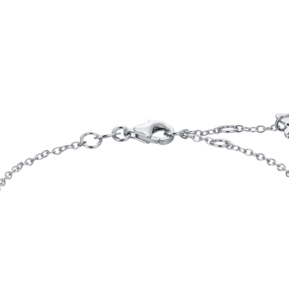 WOMAN'S SILVER BRACELET WITH WHITE ZIRCONES Melitea