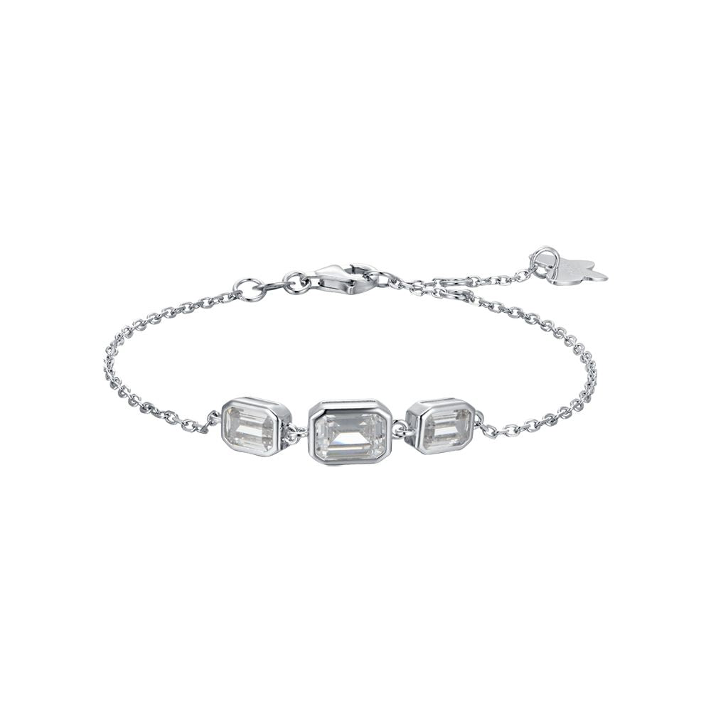 WOMAN'S SILVER BRACELET WITH WHITE ZIRCONES Melitea