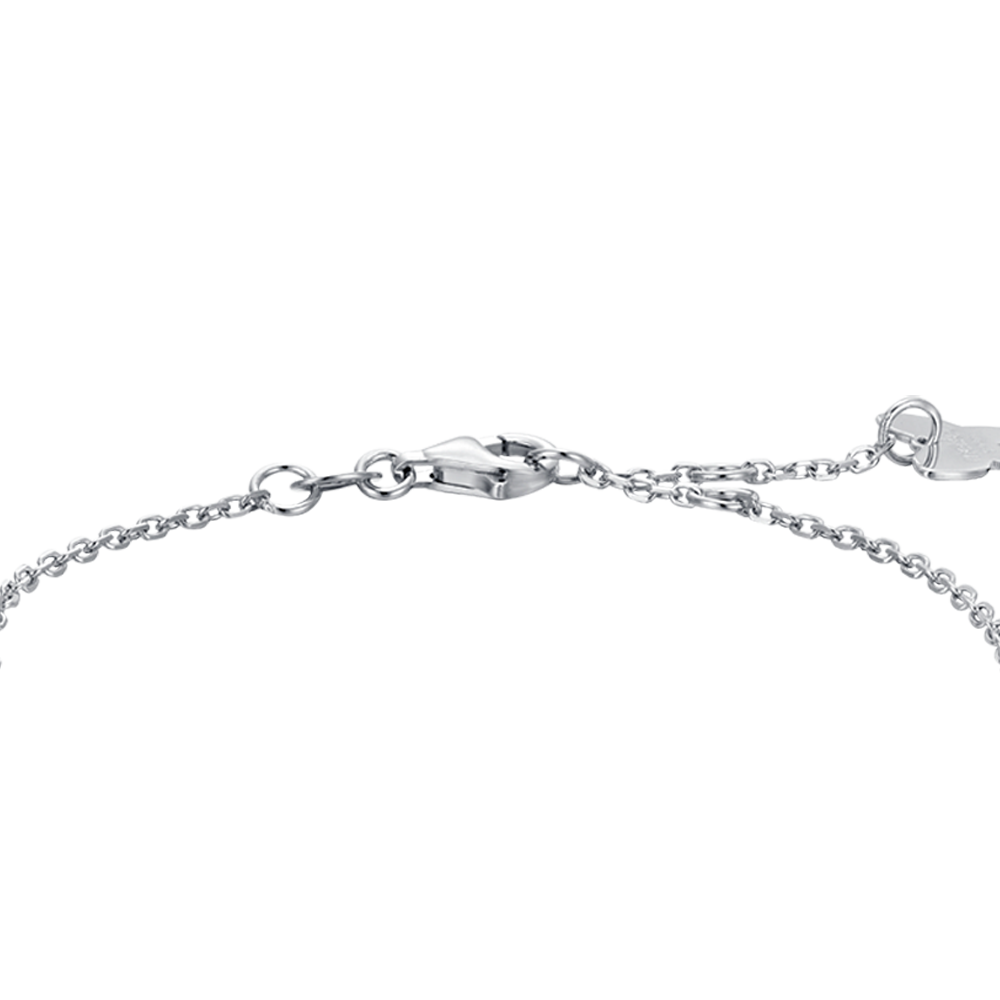 WOMAN'S SILVER BRACELET WITH WHITE ZIRCONES Melitea