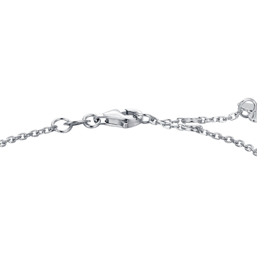 WOMAN'S SILVER BRACELET WITH WHITE ZIRCONES Melitea