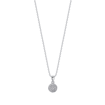 Silver necklace with sphere and cubic zirconia Melitea