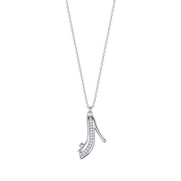 Melitea silver decolté and cubic zirconia necklace