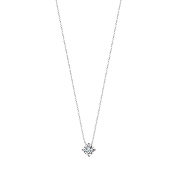 silver necklace with white zircon Melitea