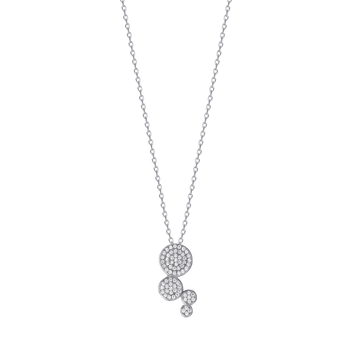 SILVER NECKLACE WITH ZIRCON PENDANT Melitea