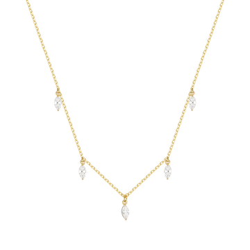 IP GOLD SILVER NECKLACE WITH WHITE ZIRCONES Melitea