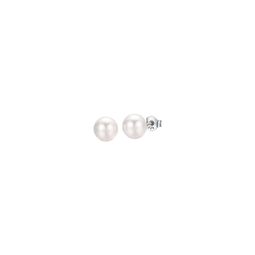 Silver earrings with Melitea pearl