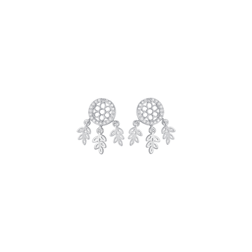 SILVER EARRINGS WITH WHITE CRYSTALS Melitea