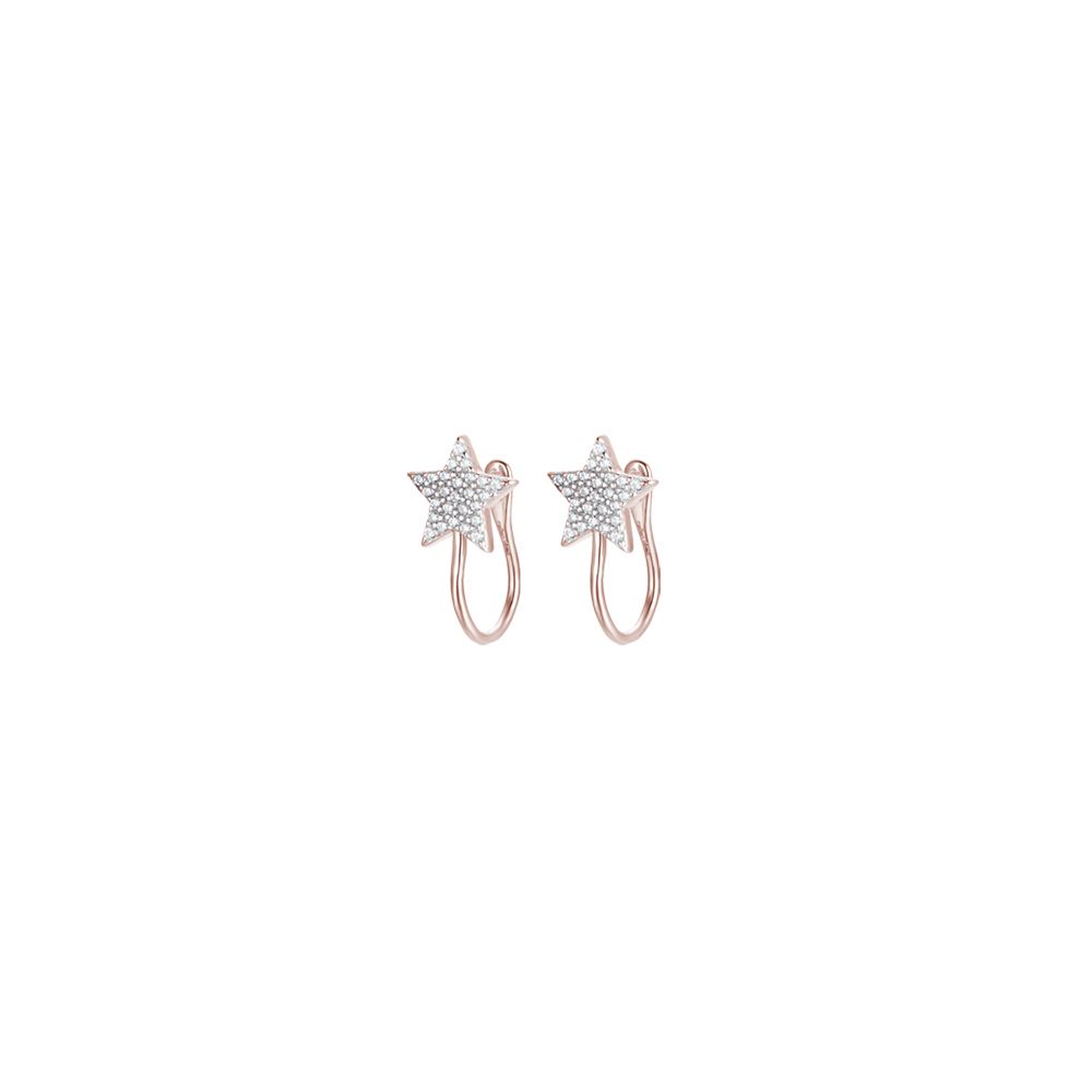 WOMEN'S EAR CUFFS IN SILVER WITH STARS WITH WHITE ZIRCONES Melitea